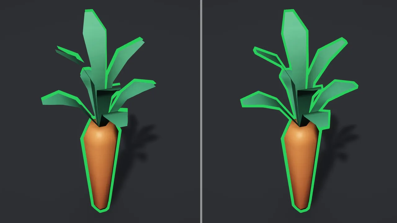 Carrot: naive hull against Keyline
