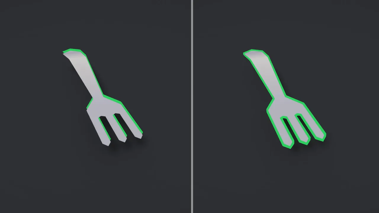 Fork: naive hull against Keyline