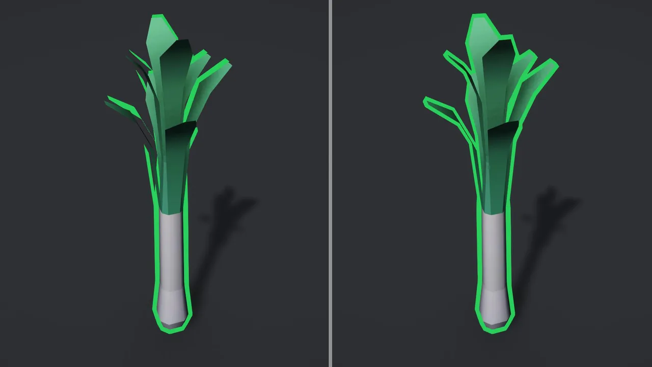 Leek: naive hull against Keyline