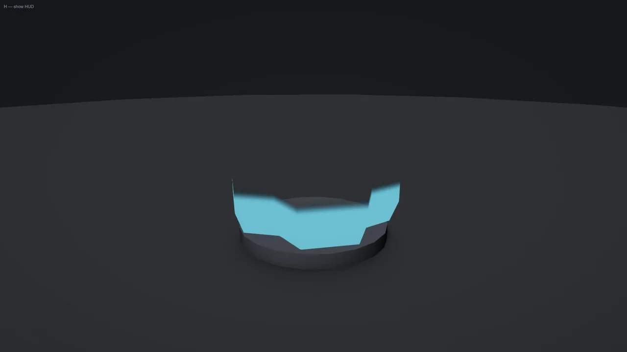 An object materialising